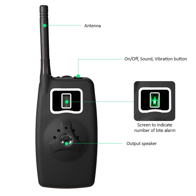 Fishing Bite Alarm with LED Indicator Wireless Fishing Alarm Receiver