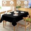 Incisite 2 Pack Black Tablecloth, 259x147cm(58.7x102In) Polyester Table Cover for