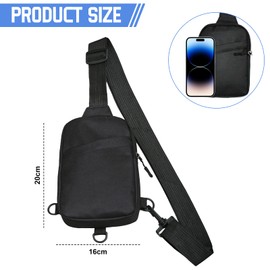 VCRANONR Small Sling Bag Cross Body Chest Bag Mini Breathable Crossbody Shoulder Bag Slim and Lightweight Sling Shoulder Bag with Adjustable Shoulder Strap for Hiking Cycling Travel Outdoor Sports