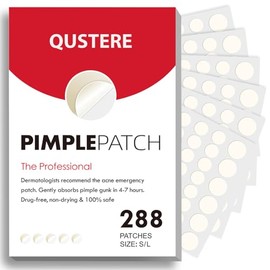 QUSTERE- Parches para granos en la cara, parches hidrocoloides para el acné, lindas cubiertas para granos en forma redonda, pegatinas para manchas con
