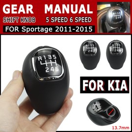 Kakulkomen 5/6 Speed Gear Knob Head Lever Adapter Manual Transmission Replacement for Kia Sportage 2011-2015 Rio Veloster (6 Speeds)