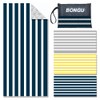 BonGu Beach Towel Oversized Stripe 180x90cm, Quick Dry Sand Free
