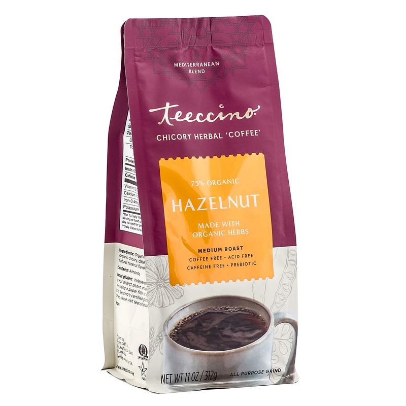 Teeccino Hazelnut Chicory Coffee Alternative - 11 Ounce - Ground