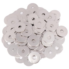 AOKOLL - Arandelas planas de acero inoxidable 304 (1/4 x 1 pulgada, 50 unidades)