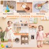 Costzon Kids Kitchen Playset, Wooden Pretend Play Kitchen with Coffee