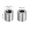 sourcing map Welding Coupling 304 Stainless Steel 1/8 NPT Female