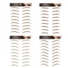 Yesallwas 4 Sheets 36 Pairs 4D Hair-like Brown Eyebrow Tattoo