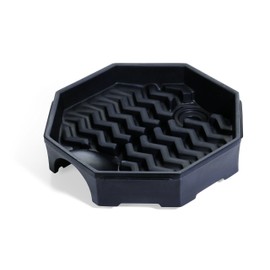 New Pig Drum Funnel - for 55 Gal Tight-Head & 30 Gal Tight- & Open-Head Steel Drums - 23" Diam x 5.5" H - DRM452-BK