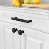 Amerdeco 10 Pack Matte Black knurled Cabinet Pulls 5 Inch(128mm)