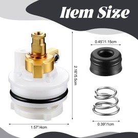 Yaocom 2 Pack Shower Cartridge Repair Kit Compatible with Delta Rp1991, Replacement Stem Unit Fits 1600 Series Single Handle Tub Shower Valves Includes Rp4993 Seats and Springs