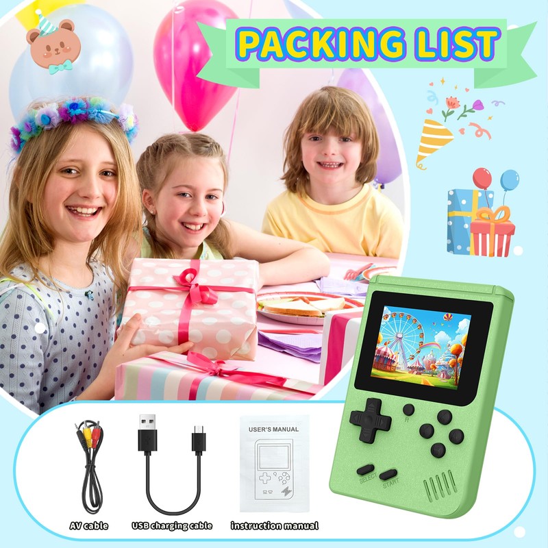 Retro Handheld Games Console Built-in 400 Video Games, Portable Handheld