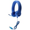 HamiltonBuhl Kid's Flex-Phones TRRS Headset with Gooseneck Microphone, Blue