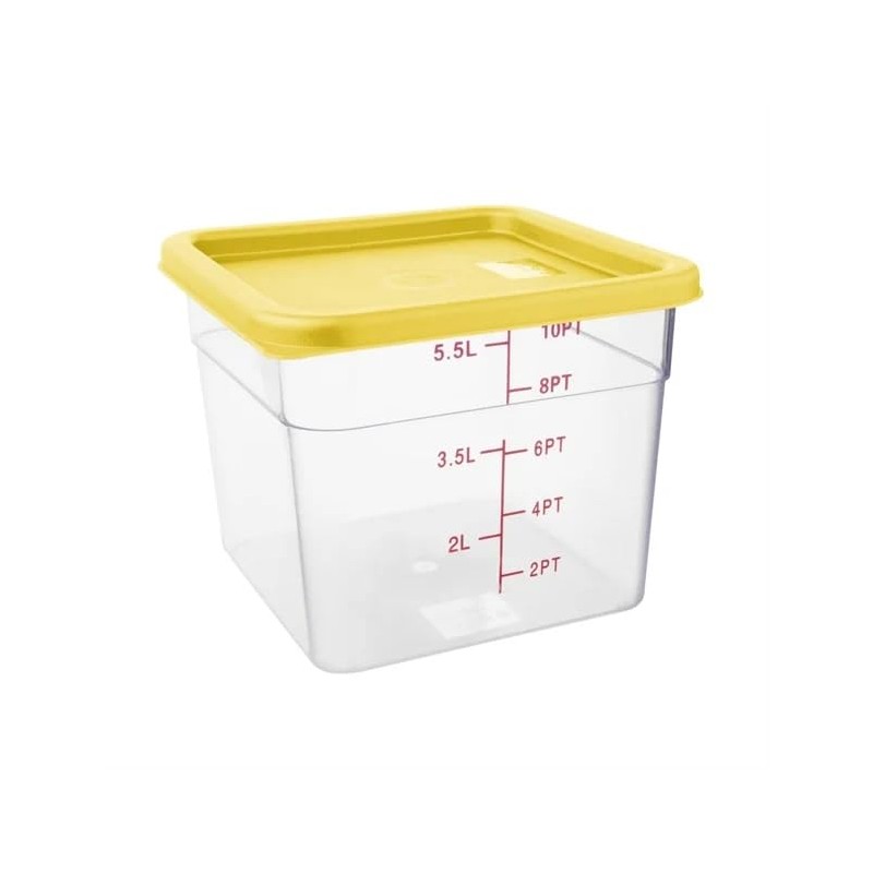 Hygiplas Square Yellow Lid to fit - Medium 5.5/7Ltr