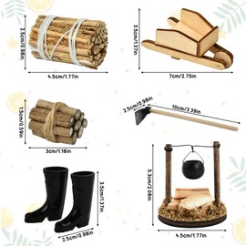 Miniature Campfire, Dollhouse Campfire Mini Campfire Gnome Accessories, Fire Pit Miniature Christmas Campfire Nativity, 1:12 Miniature Dollhouse Accessories, Gnome Miniature Accessories