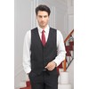 Hisdern Men's Formal Wedding Party Waistcoat, Plain Cotton Waistcoat -