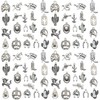 80pcs Western Cowboy Themed Charms Set - Zinc Alloy 3D