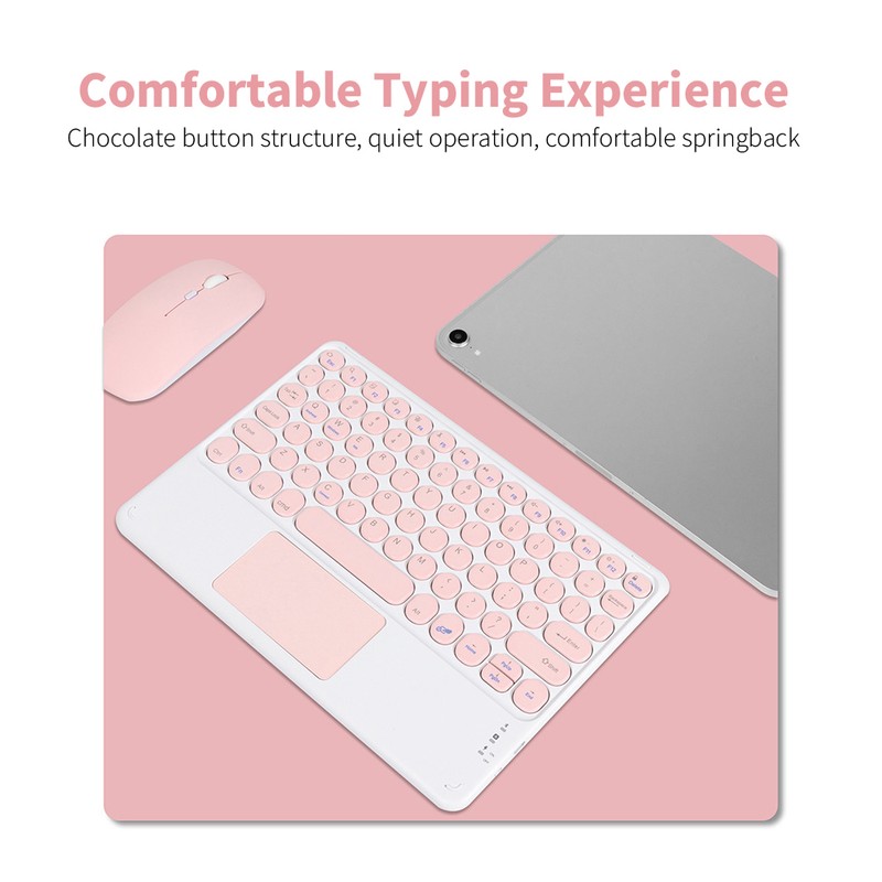 BT Keyboard Mouse Combo BT3.0 Wireless Rechargeable Keyboard Ergonomic Mouse
