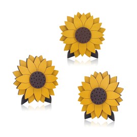 3 Pcs Sunflower Decor For Tables, Farmhouse Sunflower Standing Wooden Table Sign, Spring Summer Decor For Home Office Tables Kitchen Farmhouse, Ideal Gift For Friend Family Teacher