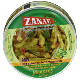 Zanae Okra, Extra Fine, in Oil (1 x 280 g Pack), 280 g (Pack of 1)