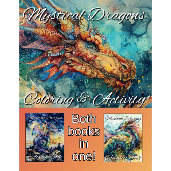 Mystical Dragons Fantasy Fun Bundle: Beautiful Detailed Coloring Pages and