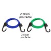EKNA 4 Rubber Tensioners with Hooks, Luggage Tensioner Set for