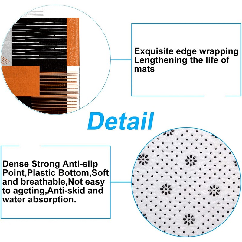 Fall Orange Shower Curtain Set 4Pcs with Bathroom Rugs