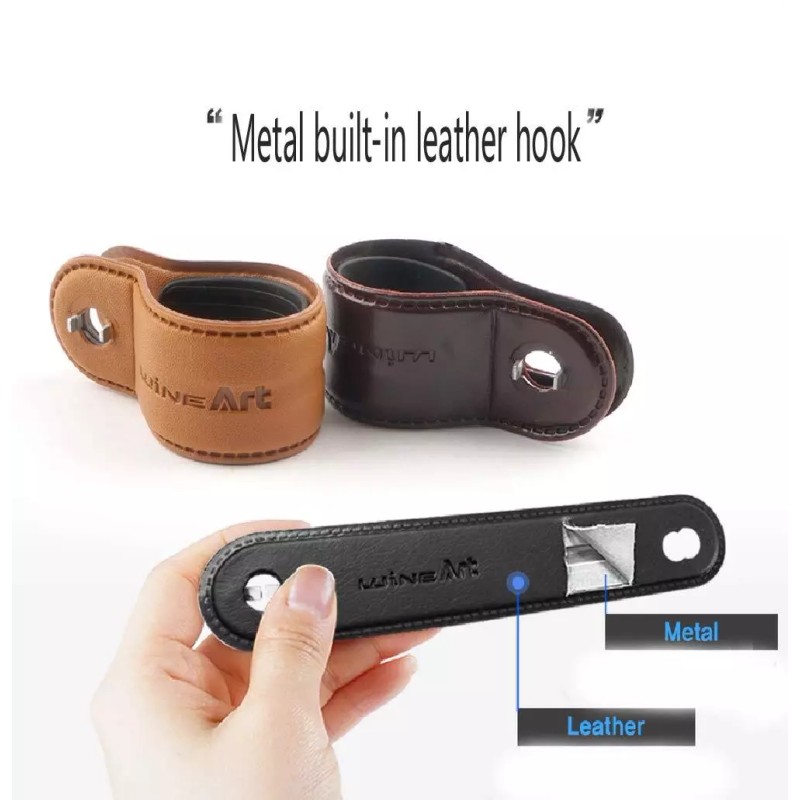 Autoban Premium Leather Steering Wheel Knob Spinner Handle for All