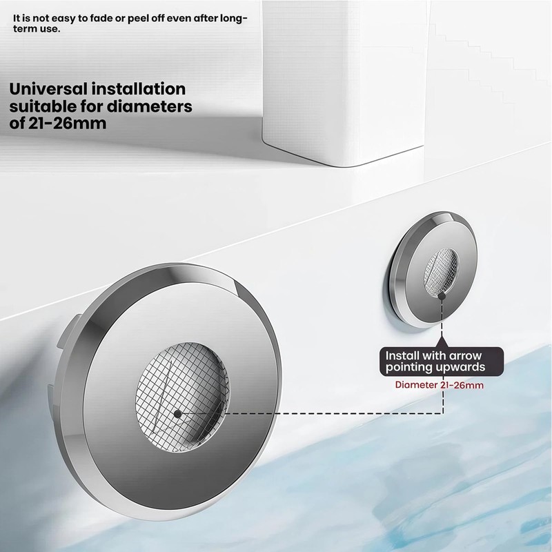 KASHUNUO Bathroom Sink Overflow Cover: Stainless Odor Proof Block Cockroach