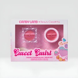 Set Rubor En Crema Y Polvo + Brocha Beauty Creations Sweet Swirl