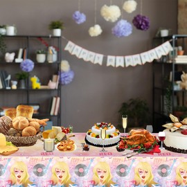 DOOGA Tylor Singer Birthday Plates And Napkins Party Supplies - Music Singer Swifts Birthday Tableware Decorations,Plate,Napkin,Cup,Cutlery,Superstar Tylor Fans Table Decorations | 20 Guests