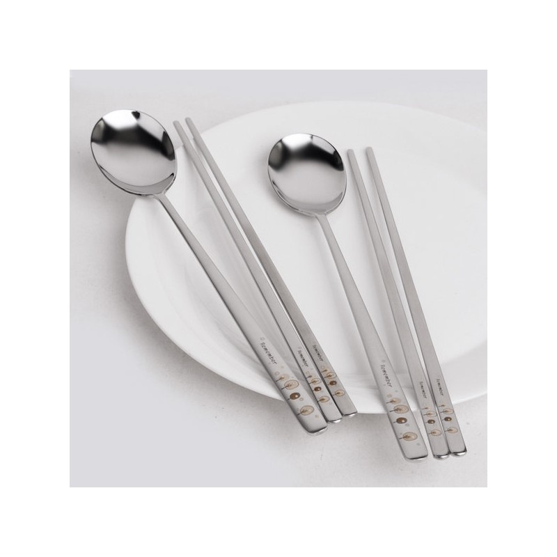 Golden Bell Remember Laser Spoon + Saucer Set / 골든벨