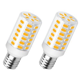 LFLAMPON Kei D28a Kel 2811 Refrigerator Bulb S02 Kei D28k Kel 2812 Freezer Bulb Replacement AC100-265v E17 Led Bulb, 6W Equivalent 60W-70W 800LM Warm White 3000K, 2 Pack