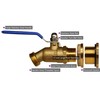 RAINPAL RBS024 Brass Rain Barrel Spigot (LF Compliant 3/4" Quarter