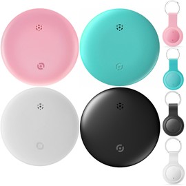 OUNEYTO (Set of 4) AirTag Apple Anti-Loss Tag Ultra-thin GPS Tag Compatible with Apple's "Find" (iOS devices only) Smart Tag Anti-Loss Tag GPS Small Unnoticeable Vehicle Tracking/Theft Prevention