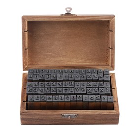 70 Pcs Stamps Set Comfortable Touch Anti Slip Letters Numbers Wooden Stamp Kit for DIY Craft Card Diary