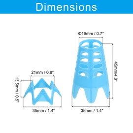 PATIKIL Golf Simulator Tees, 20Pcs Plastic Golf Tees Mat Practice Training for Outdoor Indoor Winter Turf Driving Range, 10 Tall & 10 Small, Blue