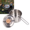 1000ml Camping Pot Stainless Steel Portable Outdoor Tea Coffee Pot