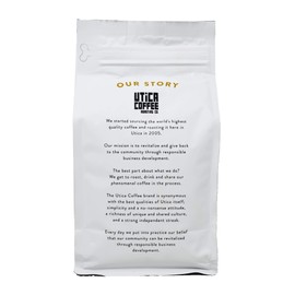 Utica Coffee Roasting Co. Adirondack Specialty Medium Roast Ground Coffee | 16 Oz Reclosable Bag