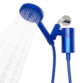 Sproos! - Handheld Showerhead with Filter Set, High Performance Filtration System for Healthier Hair and Skin, Extra Long 70 Inch Hose, 3 Customized Spray Functions, Blue