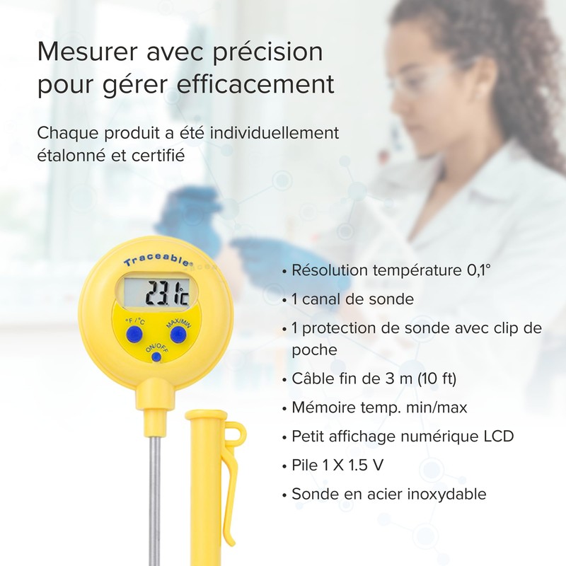 Traceable Shock/Water-Keep-from-happeningant Thermometer; ±1.0°C Accuracy (-20 to 100°C)