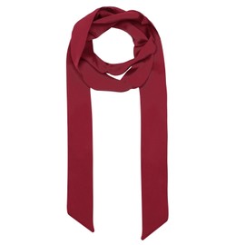 LHXzizizi Solid Color Scarf for Women, Ribbon Neckerchief Girls Skinny Necktie, Accessory for Handbag, Hairband, Belt (Wine Red)