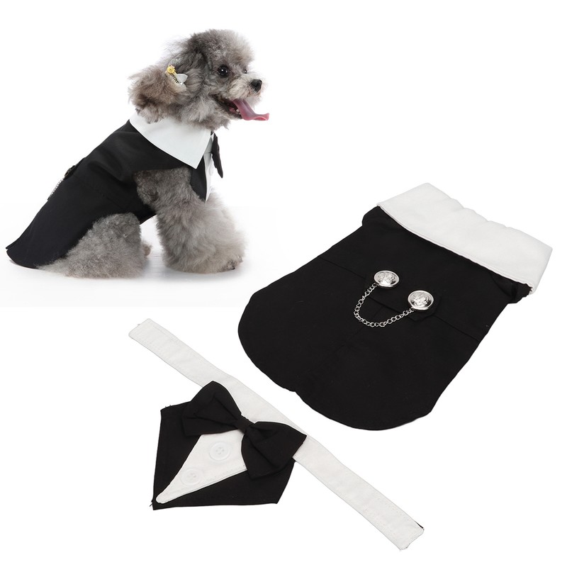 Dog Suit Soft Breathable Fashionable Bow Tie Puppy Costume for