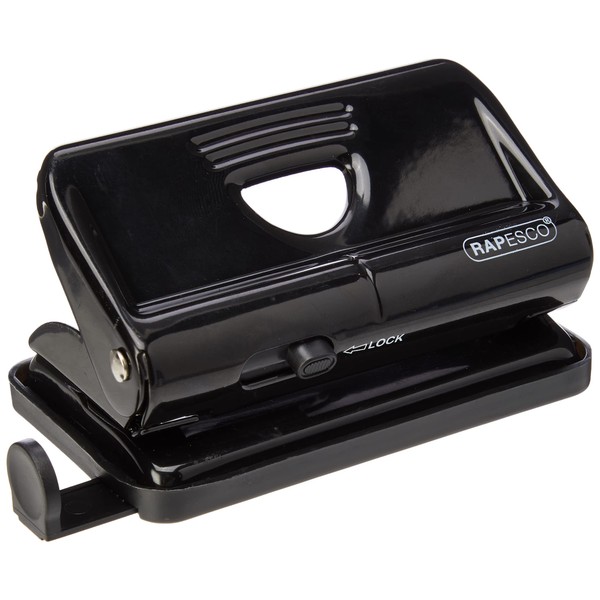Rapesco ‎PF810MB1 810 2-Hole Metal Punch with 12 Sheets Capacity, Black