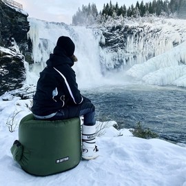 Softybag Pallet - inflatable Air Pallet, anti Leakage Camping Chair for Outdoor, Inflatable Seat, Portable Seating Camping Accessories for Lakeside, Mountain, Beach for Men and Women (Navy Blue)