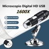 FUNTOCA 1600X Microscopio Digital USB, 8 LED Cámara de Endoscopio
