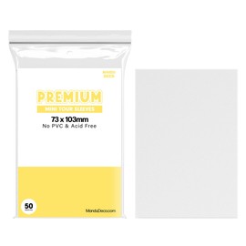 Mandu Deco Kpop Photocard Sleeves Clear Polypropylene Card Protector for HYBE size Mini Tour Photocards, PVC Free and Acid Free, 50 Sleeves per Pack (73x103mm)