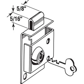 Prime-Line Products S 4049 Mail Box Lock, Keyed, 5/16-Inch Bolt, Brass Plated