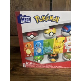 Mega Bloks Pokémon Beginner Trainer Team 8 Pack Pikachu Squirtle Charmander NEW