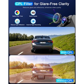 Newest Dash Cam Front and Rear,4K Car Camera with CPL Filter 64GB SD Card 5G WiFi 3.69'' IPS Screen Dual Dash Camera for Car,Night Vision,24H Park Mode,Super Capacitor,Type C,WDR,Support Max 256GB