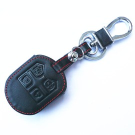 WFMJ Black Leather For Ford Expedition F150 F250 F350 Mustang Edge Explorer Flex Focus 4 Buttons Remote Smart Key Chain Cover Case Fob Taurus X